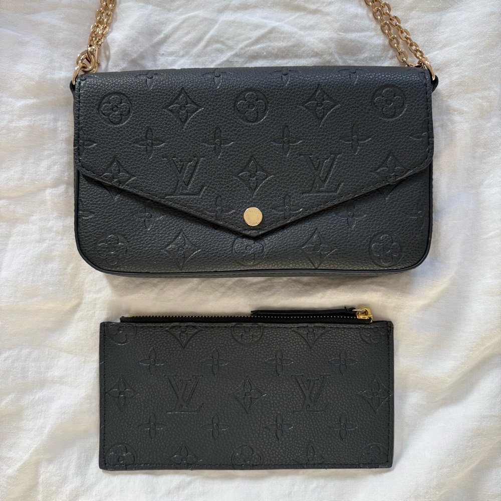 Black Monogram Women's Bag W/ Wallet